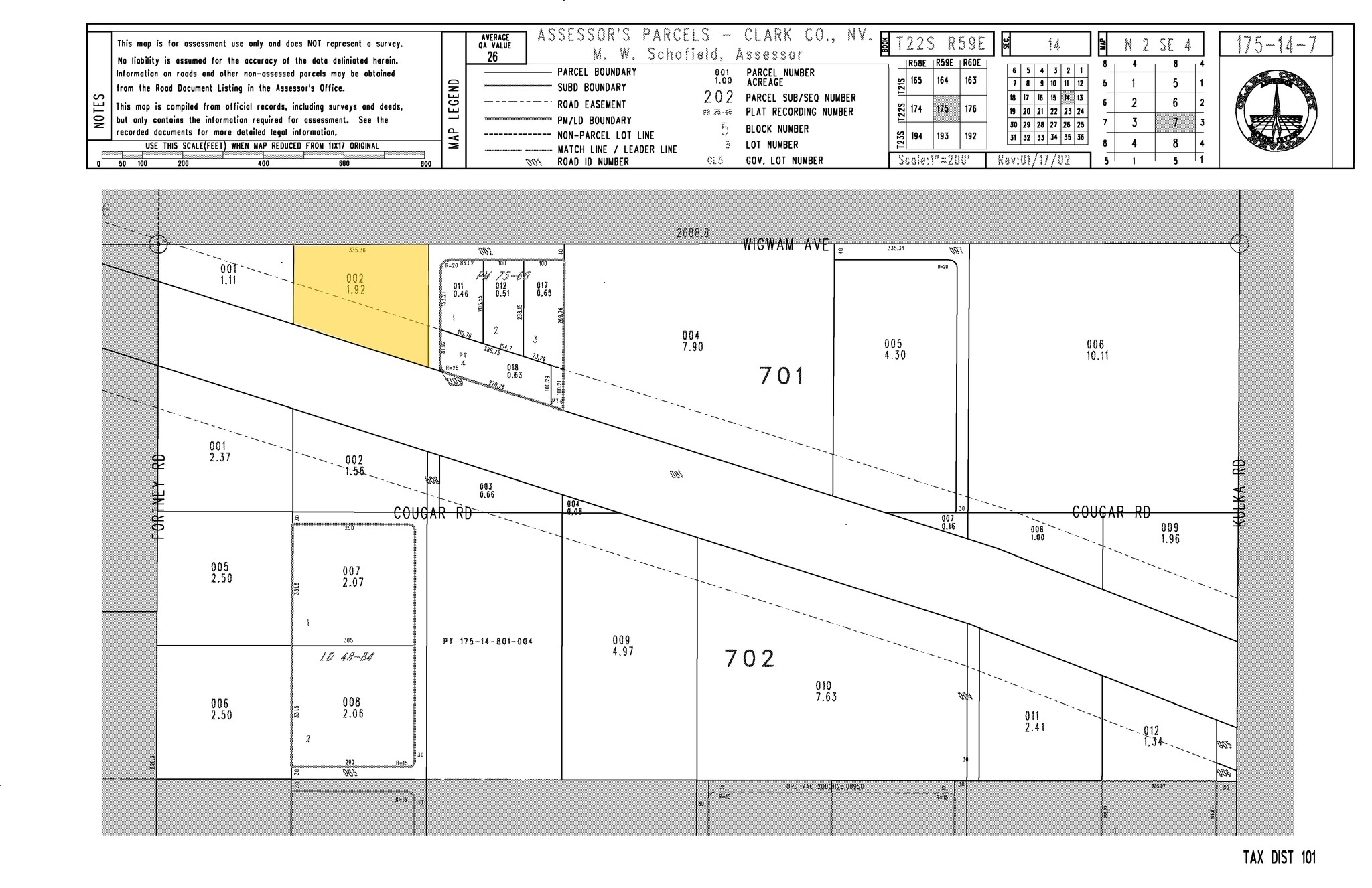 Blue Diamond Rd, Las Vegas, NV à vendre Plan cadastral- Image 1 de 5