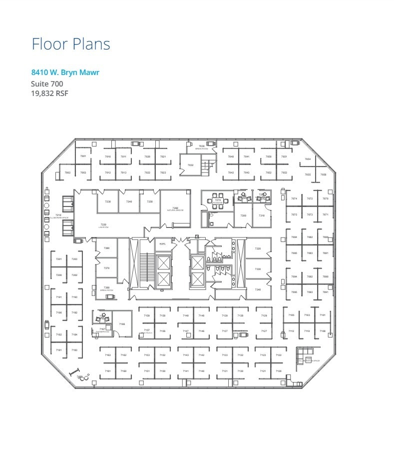 8410 W Bryn Mawr Ave, Chicago, IL à louer Plan d’étage- Image 1 de 1