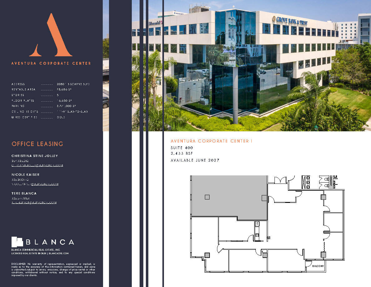 20801-20807 Biscayne Blvd, Aventura, FL à louer Plan d’étage- Image 1 de 1