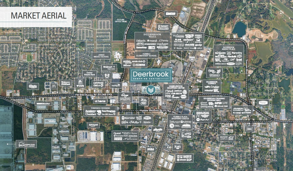 9715-9785 E FM-1960 By pass, Humble, TX for lease - Aerial - Image 3 of 46