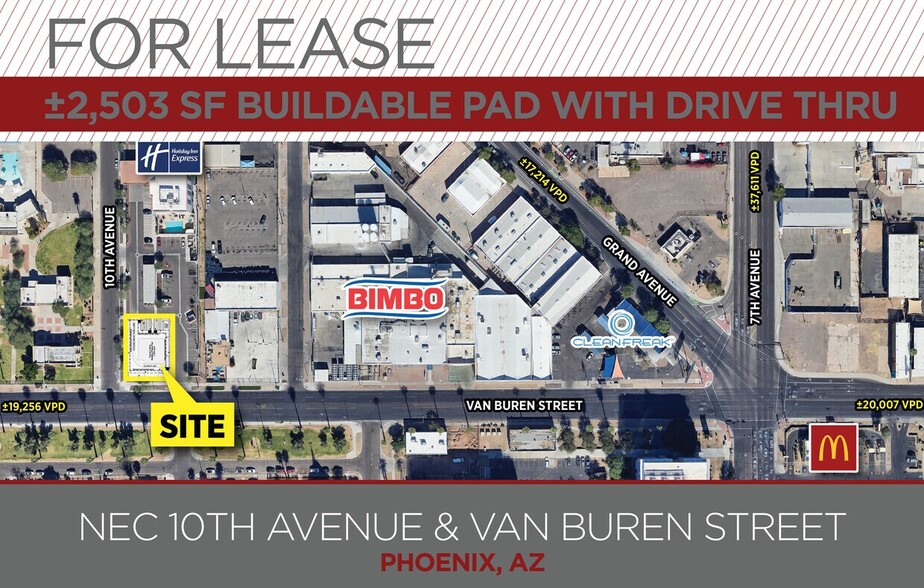 NEC 10th Ave & Van Buren St, Phoenix, AZ for lease - Building Photo - Image 1 of 2