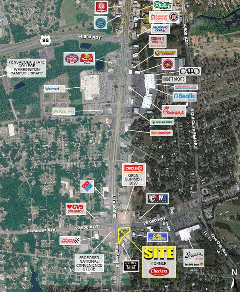 4200 Barrancas Ave, Pensacola, FL à louer - Photo du bâtiment - Image 2 de 5