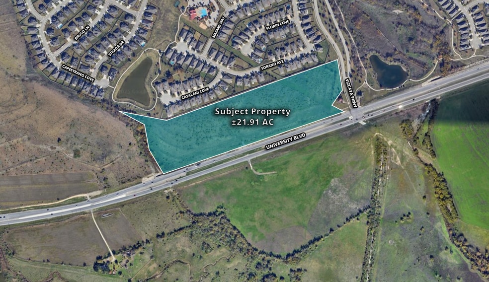 University Boulevard at Vizcaya Parkway Blvd, Round Rock, TX à vendre - Aérien - Image 1 de 1
