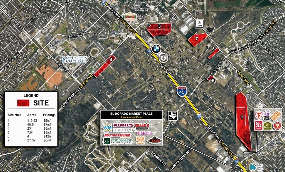 Multiple parcels located in Webster, TX portefeuille de 6 propriétés à vendre sur LoopNet.ca - Photo du bâtiment - Image 1 de 1