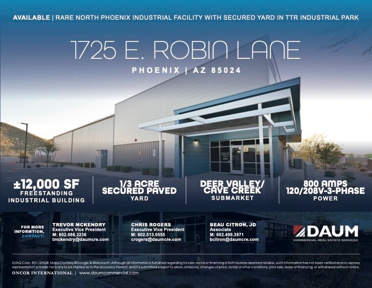 1725 E Robin Ln, Phoenix, AZ for sale - Building Photo - Image 1 of 1