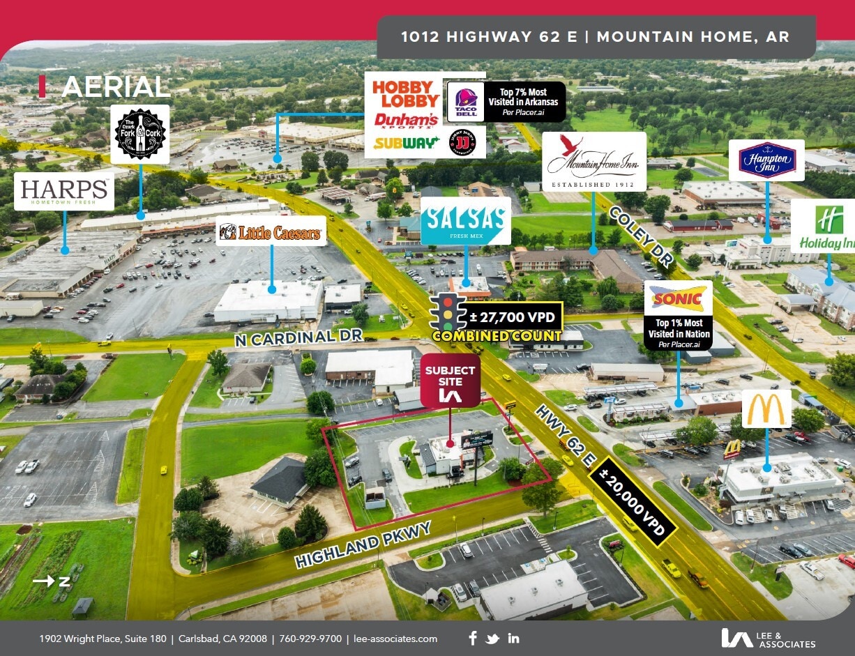 1012 Highway 62 E, Mountain Home, AR for lease Map- Image 1 of 1