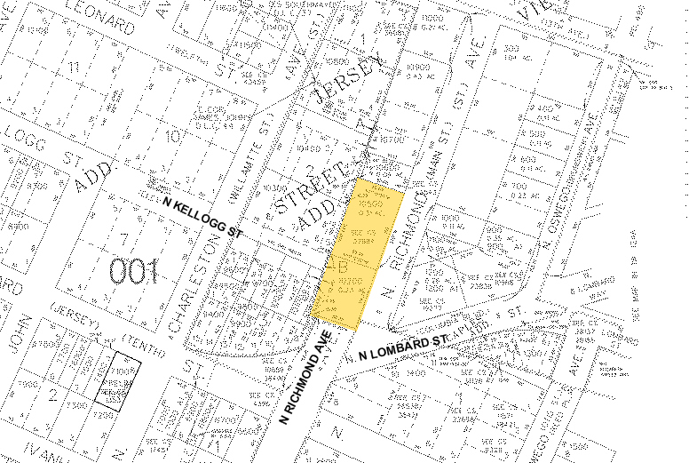 7525 N Richmond Ave, Portland, OR for sale - Plat Map - Image 2 of 5