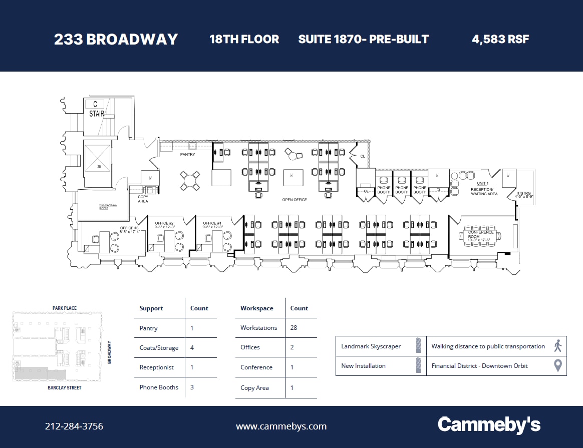 233 Broadway, New York, NY à louer Plan d’étage- Image 1 de 10