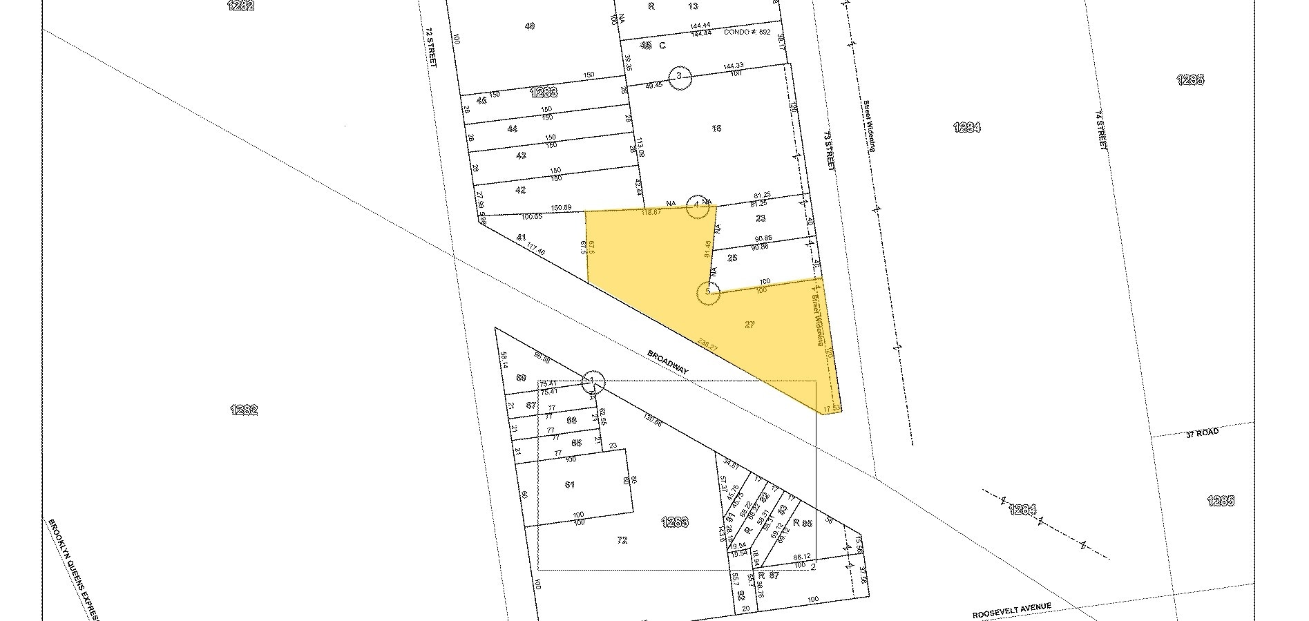 7235 Broadway, Jackson Heights, NY for lease Plat Map- Image 1 of 2