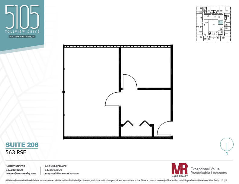 5105 Tollview Dr, Rolling Meadows, IL à louer Plan d’étage- Image 1 de 1