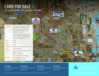 Plus de détails pour 3805 W Alsdorf Rd, Eloy, AZ - Terrain à vendre