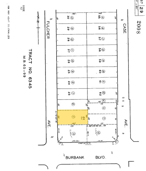 5614 Fulcher Ave, North Hollywood, CA à vendre - Plan cadastral - Image 3 de 3