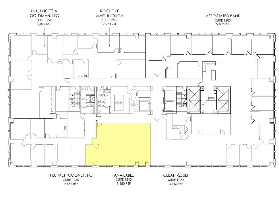 300 N Meridian St, Indianapolis, IN à louer Plan d’étage- Image 1 de 1