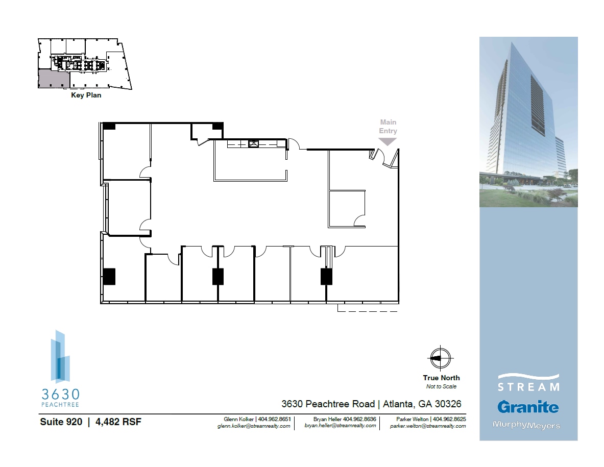 3630 Peachtree Rd NE, Atlanta, GA à louer Plan d’étage- Image 1 de 1
