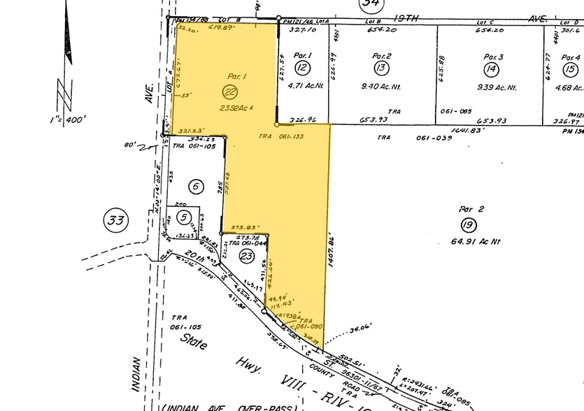 19020 N Indian Canyon Dr, North Palm Springs, CA for lease - Plat Map - Image 2 of 3