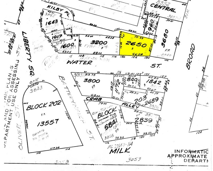 120-130 Water St, Boston, MA à louer - Plan cadastral - Image 2 de 6