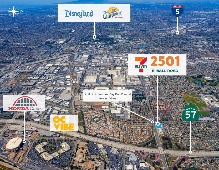 2501 E Ball Rd, Anaheim, CA à vendre - Photo du bâtiment - Image 2 de 11