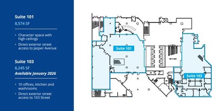 10303 Jasper Ave NW, Edmonton, AB for lease Floor Plan- Image 1 of 1
