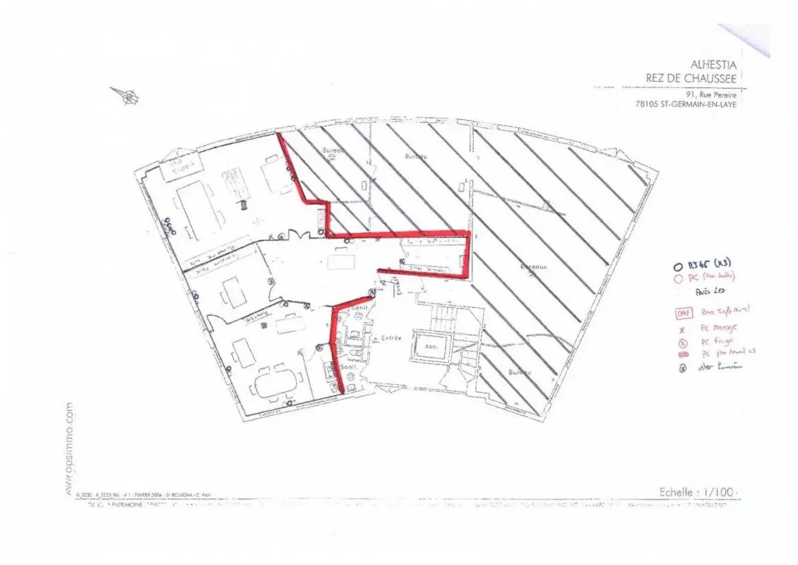 Office in Saint-Germain-en-Laye for lease Floor Plan- Image 1 of 2