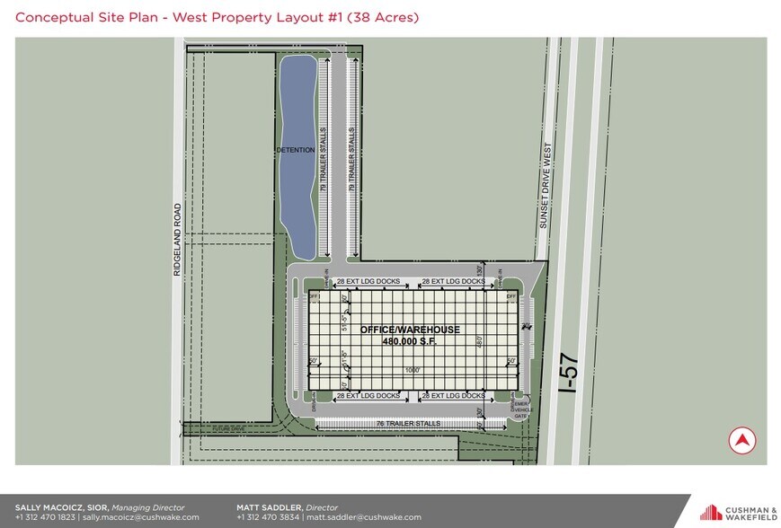 Monee Corporate Center - Ridgeland Road, Monee, IL à louer - Plan de site - Image 3 de 3