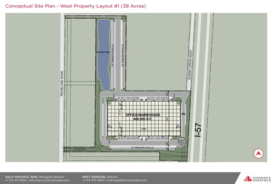 Monee Corporate Center - Ridgeland Road, Monee, IL for lease - Site Plan - Image 3 of 3