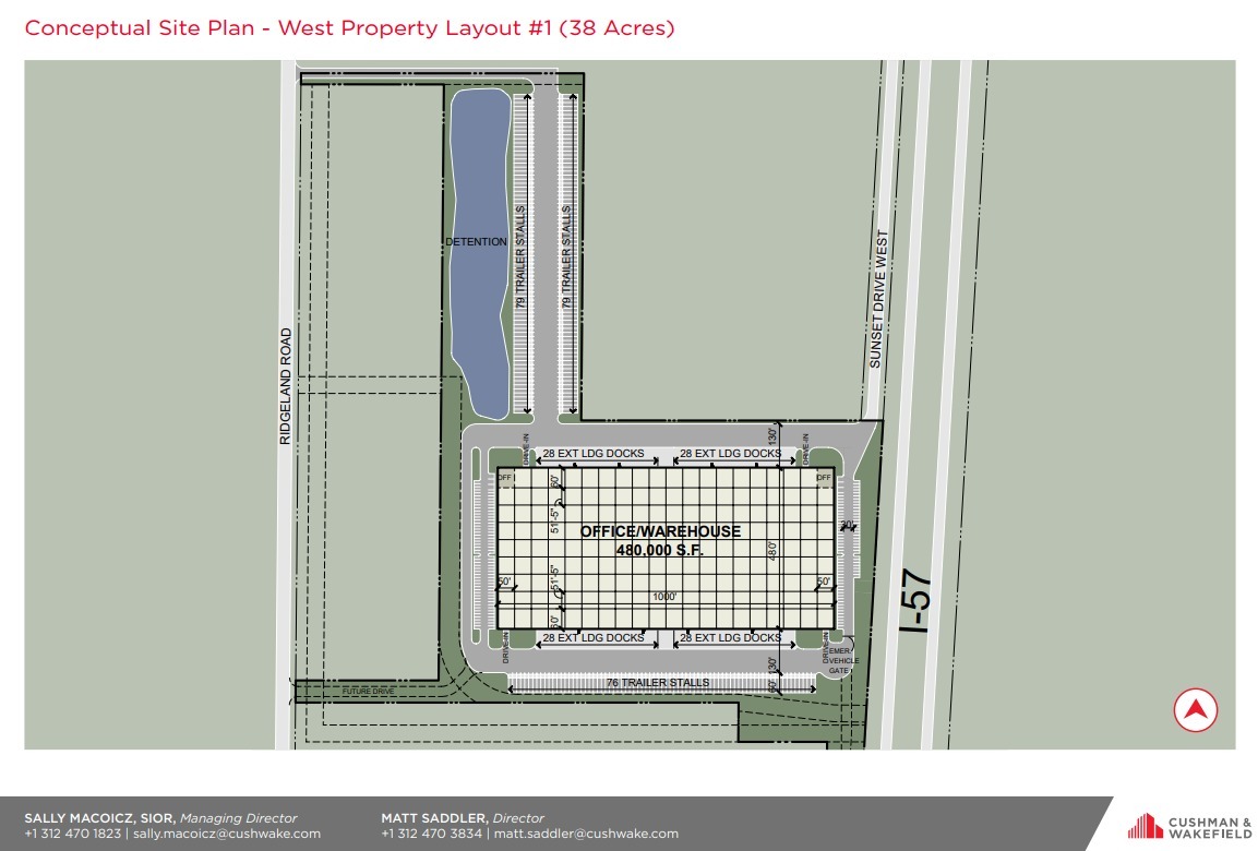 Monee Corporate Center - Ridgeland Road, Monee, IL for lease Site Plan- Image 1 of 2