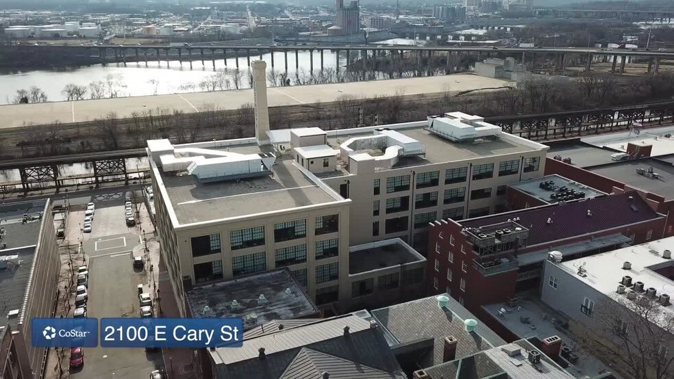 2100 E Cary St, Richmond, VA à louer - Vidéo aérienne - Image 2 de 9