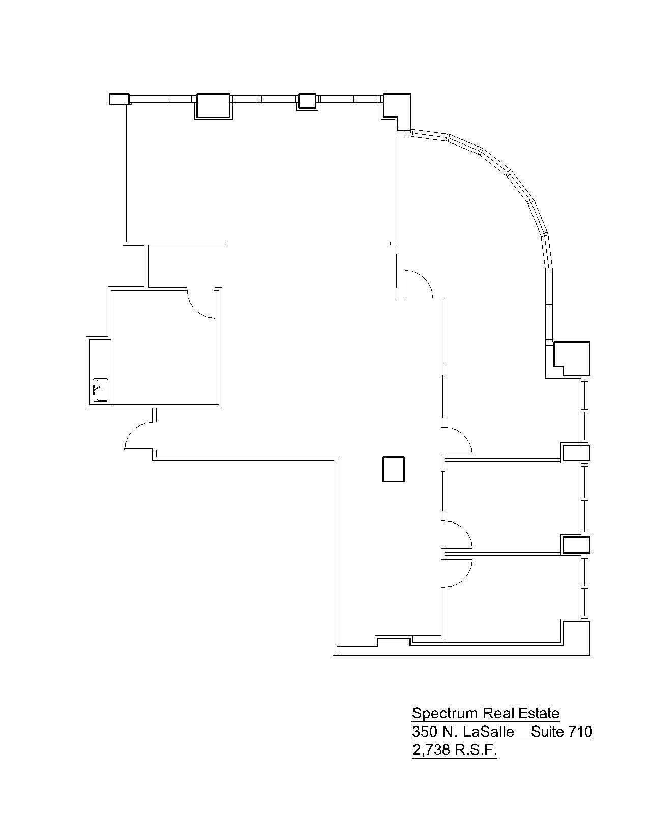 350 N LaSalle St, Chicago, IL for lease Floor Plan- Image 1 of 7