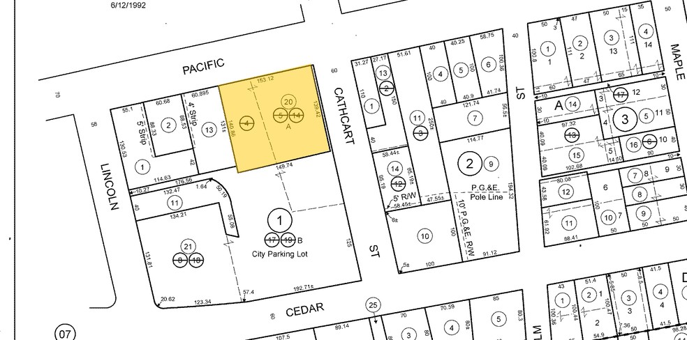 1101 Pacific Ave, Santa Cruz, CA for lease - Plat Map - Image 2 of 6