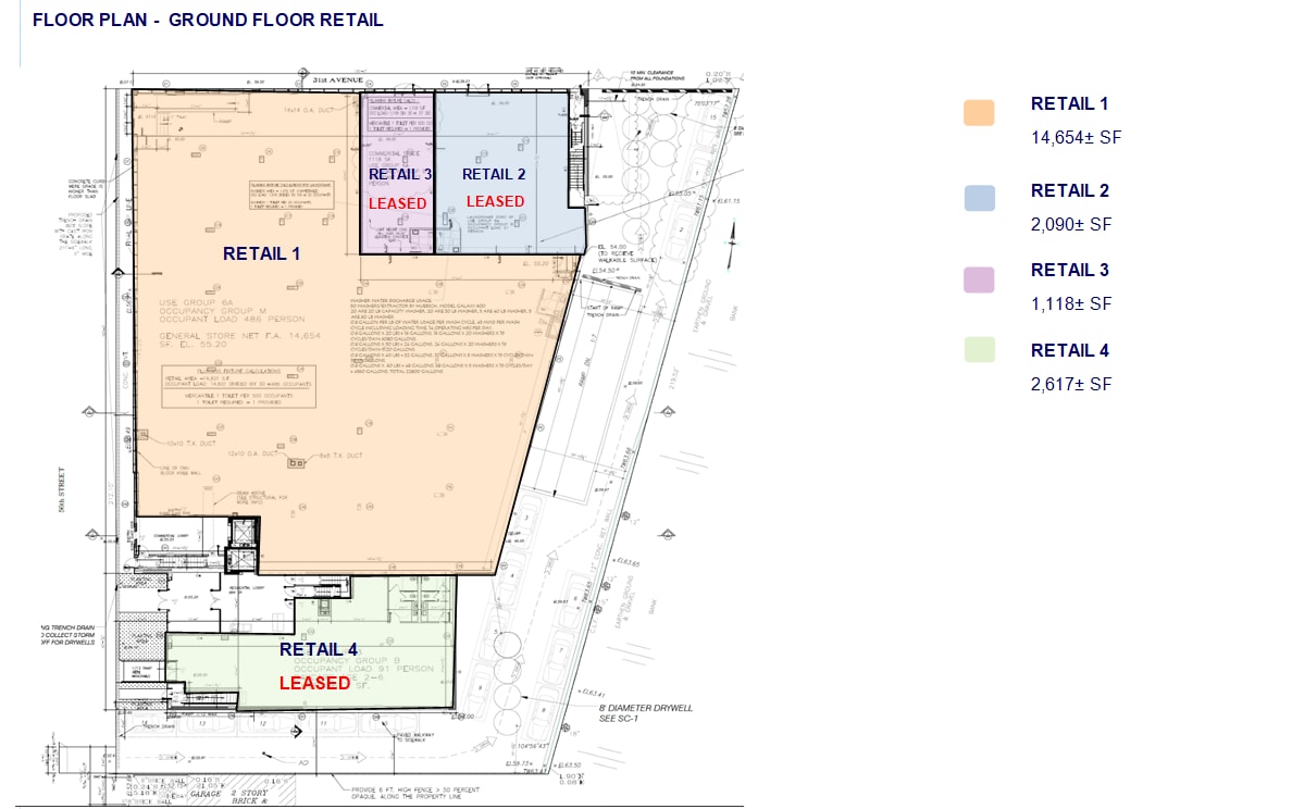 56-02 31st Ave, Woodside, NY 11377 - Unité Retail 3 -  - Plan d’étage - Image 1 of 4