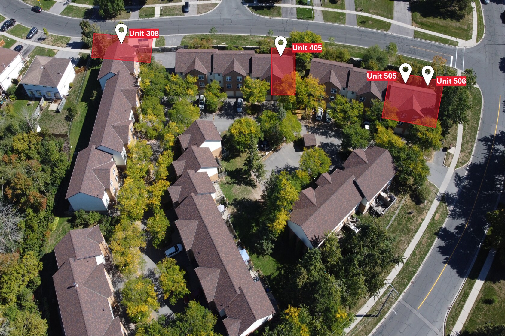 Four Condo Townhomes portefeuille de 4 propriétés à vendre sur LoopNet.ca Aérien- Image 1 de 6
