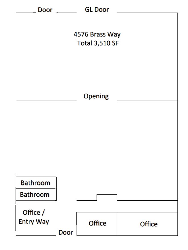 4570-4576 Brass Way, Dallas, TX à louer Plan d’étage- Image 1 de 1