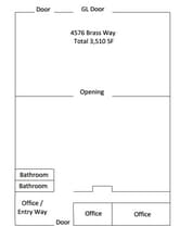 4570-4576 Brass Way, Dallas, TX à louer Plan d’étage- Image 1 de 1