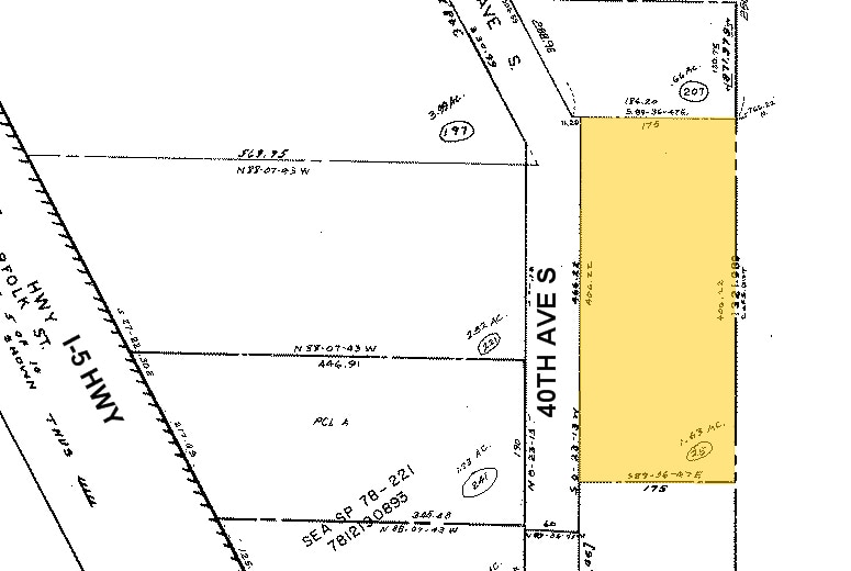 9860 40th Ave S, Seattle, WA for lease - Plat Map - Image 2 of 2