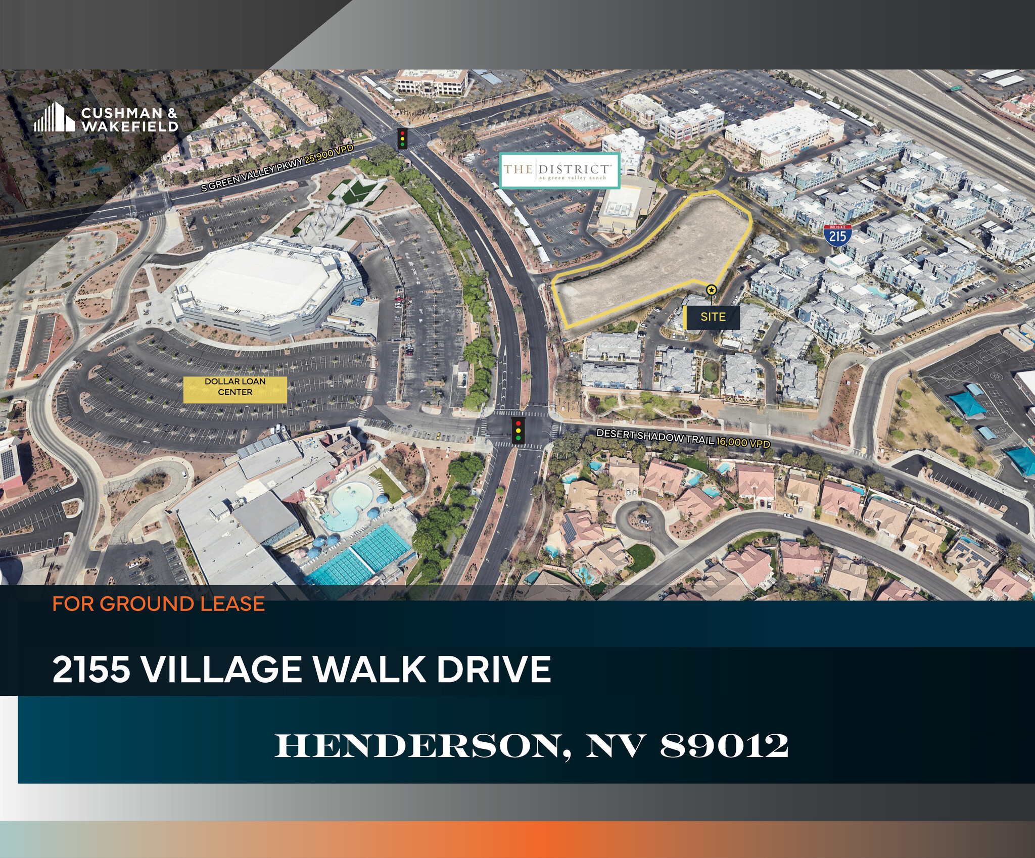 2155 Village Walk Drive, Henderson, NV for lease Aerial- Image 1 of 2