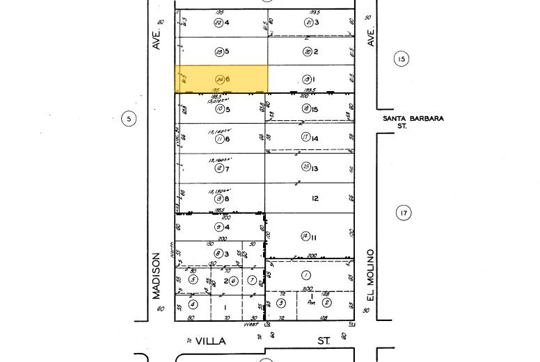 570 N Madison Ave, Pasadena, CA for sale - Plat Map - Image 3 of 4