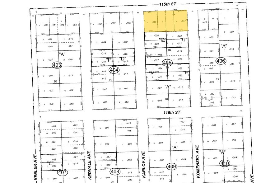 4035-4047 W 115th St, Alsip, IL à louer - Plan cadastral - Image 3 de 11