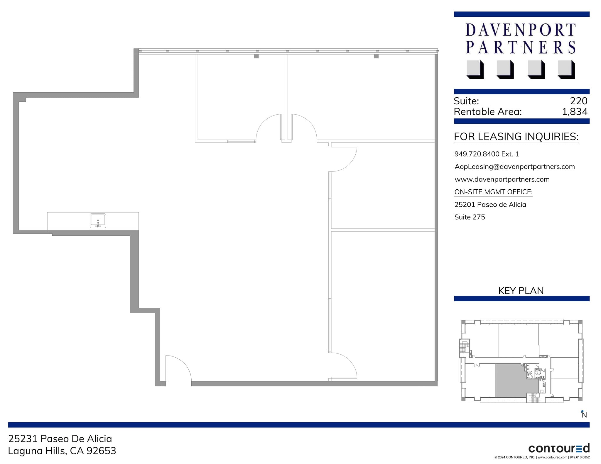 25231 Paseo de Alicia, Laguna Hills, CA à louer Plan de site- Image 1 de 1