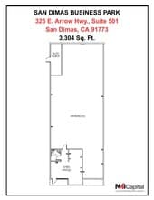 301 E Arrow Hwy, San Dimas, CA à louer Plan d’étage- Image 1 de 1