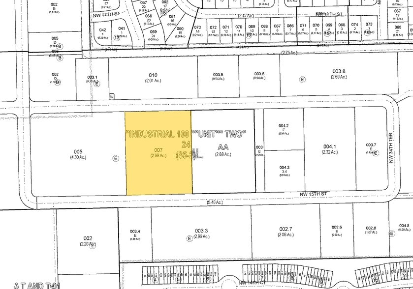 3665-3699 NW 15th St, Lauderhill, FL for sale - Plat Map - Image 3 of 4