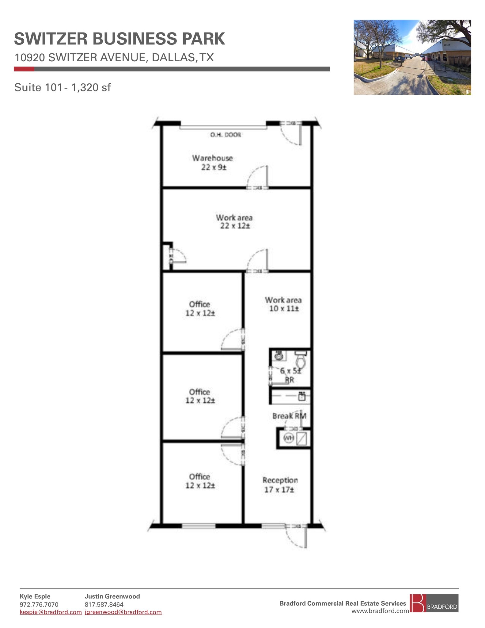 10930 Switzer Ave, Dallas, TX for lease Floor Plan- Image 1 of 2