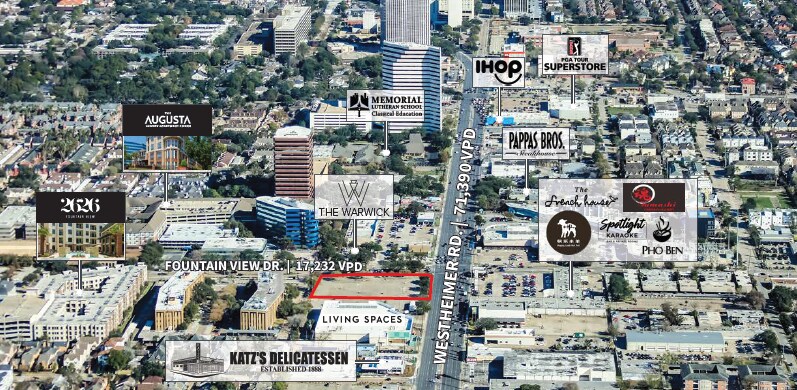 Westheimer Rd, Houston, TX à louer - Aérien - Image 1 de 3