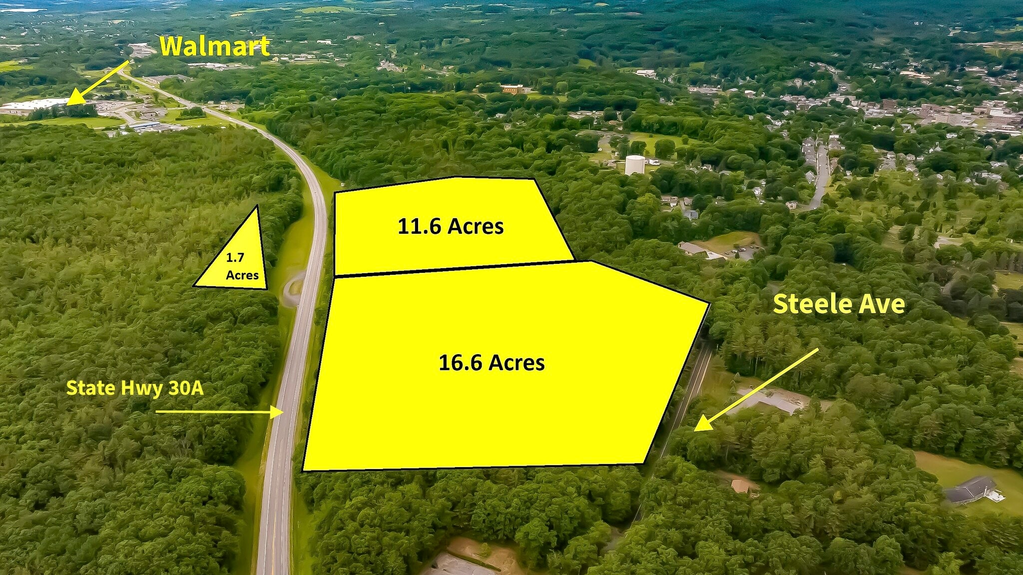 NY-30A, Gloversville, NY à vendre Aérien- Image 1 de 4