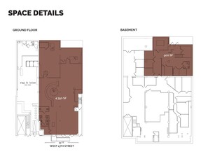 421-425 W 13th St, New York, NY à louer Plan d’étage- Image 1 de 2