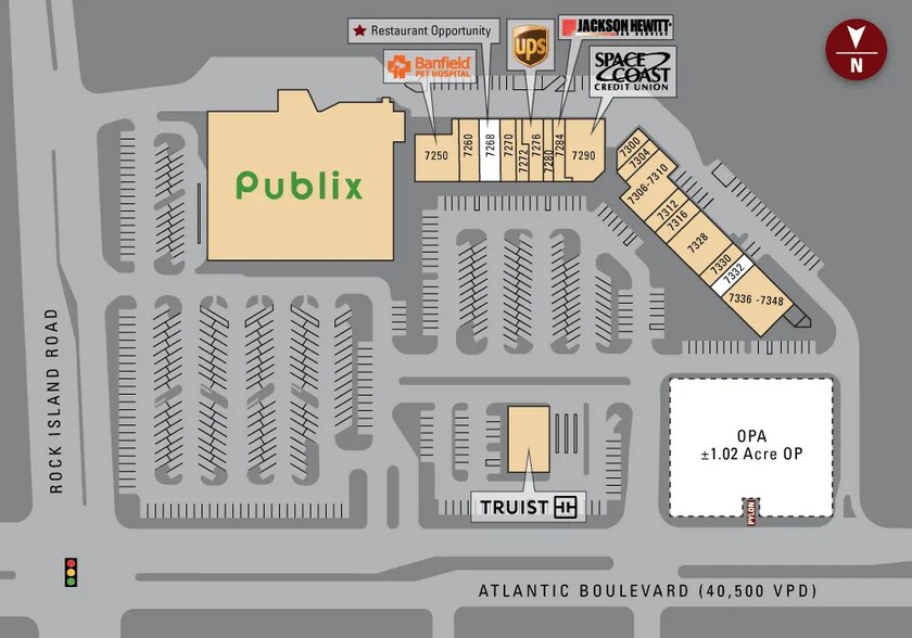 7210-7388 W Atlantic Blvd, Margate, FL à louer - Plan de site - Image 2 de 10