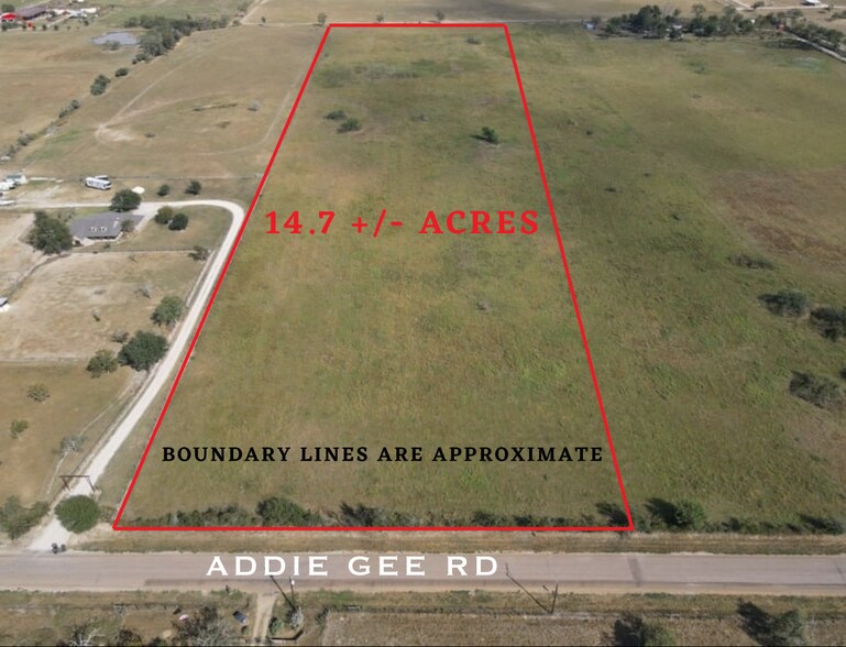 14.7 +/- AC Addie Gee Road, Hempstead, TX à vendre - Aérien - Image 1 de 6