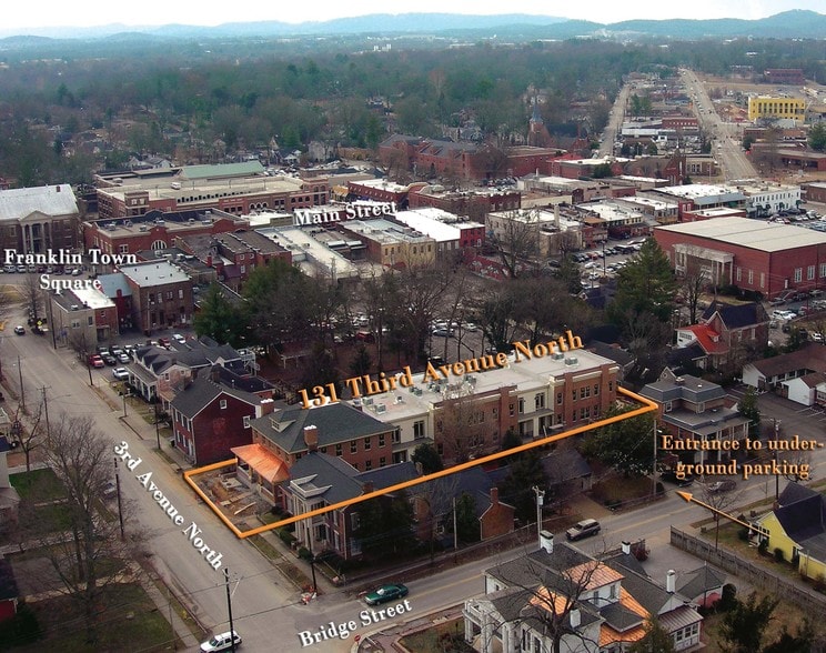 131 3rd Ave N, Franklin, TN for lease - Aerial - Image 2 of 6