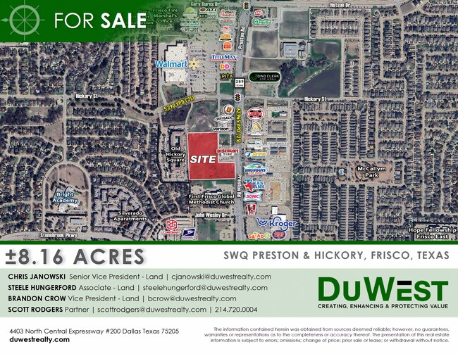 Plus de détails pour 7659 Preston Rd, Frisco, TX - Terrain à vendre