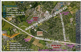 3900 Hamilton Blvd, Allentown, PA - aerial  map view