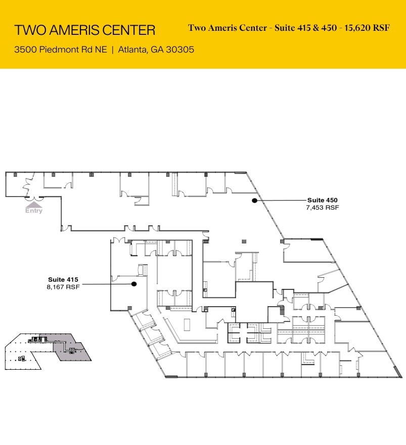 3500 Piedmont Rd NE, Atlanta, GA à louer Plan d’étage- Image 1 de 1